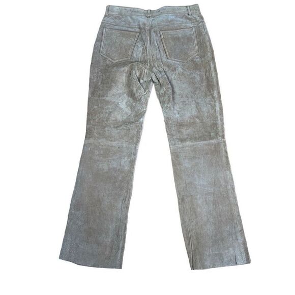 Jou Jou Skins Vintage Khaki Suede Leather Pants Size 9/10 - Picture 4 of 4
